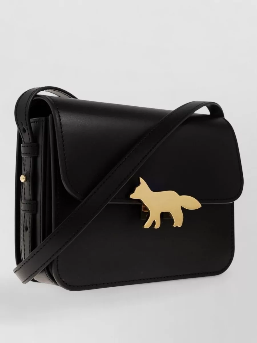 Maison Kitsuné Leather Crossbody Bag