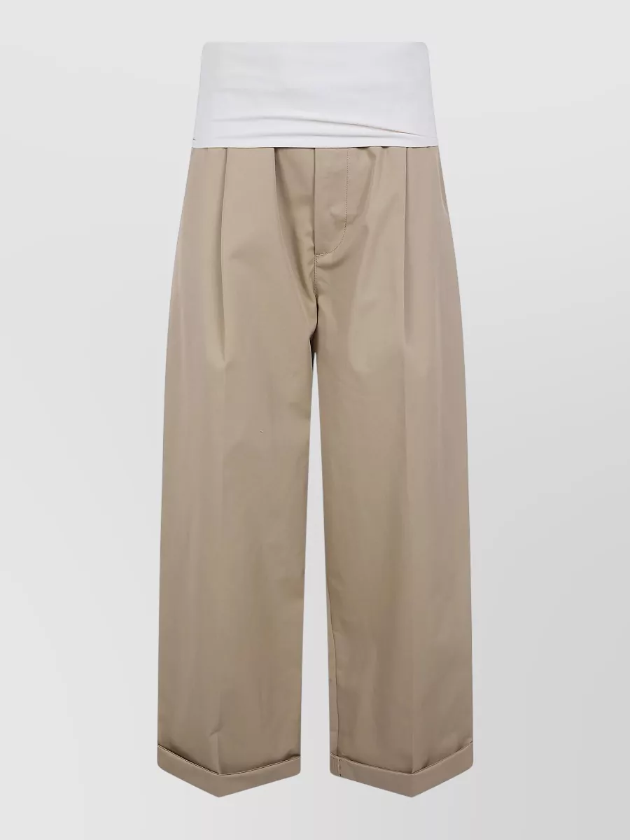 Darkpark Cotton Wide-Leg Knee-Length Shorts