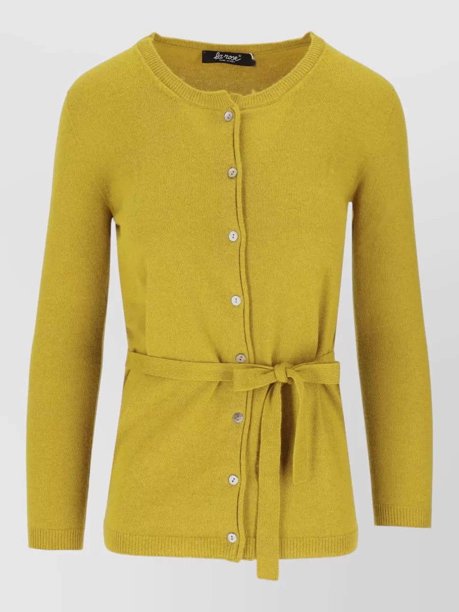 La Rose cashmere long cardigan