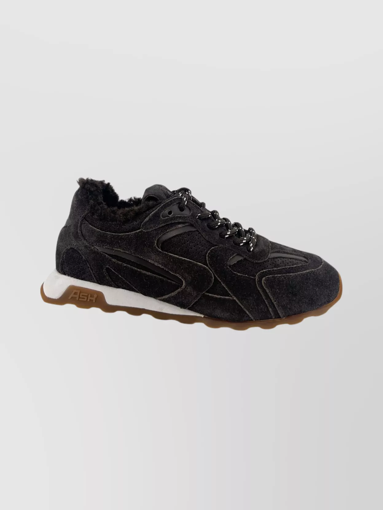 Ash Suede Lace-Up Sneakers Rubber Sole
