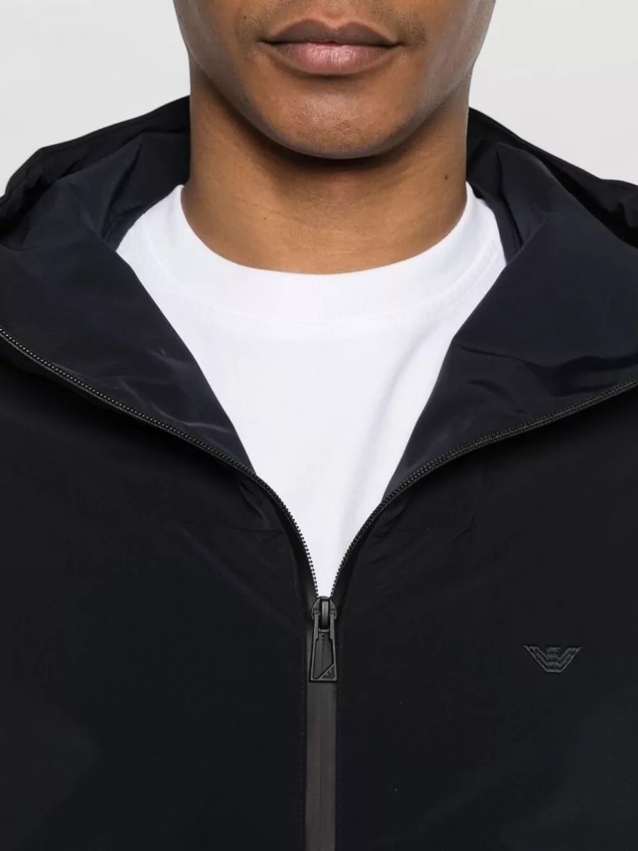 Emporio Armani Hooded Zip Raincoat