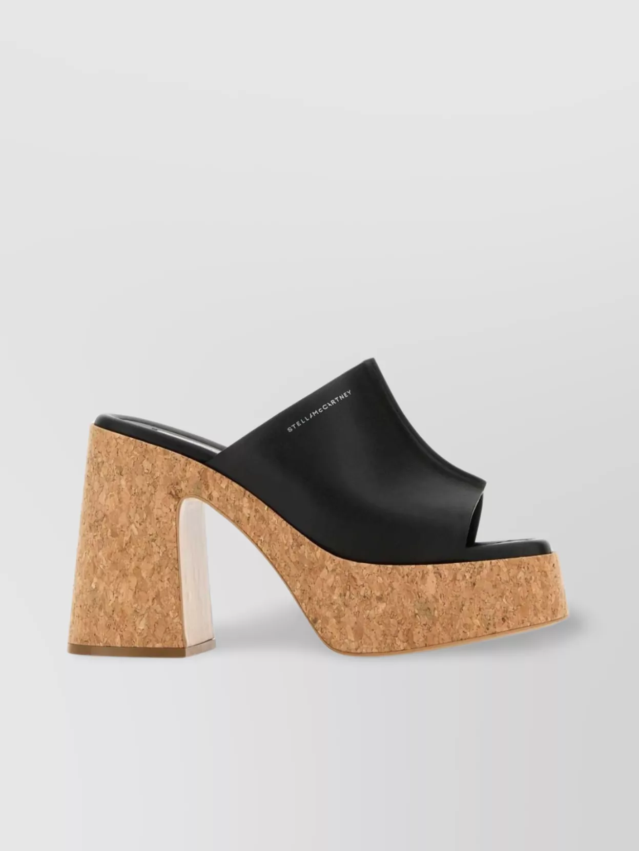 Shop Stella Mccartney Platform Mules With Open Toe And Chunky Base In Black