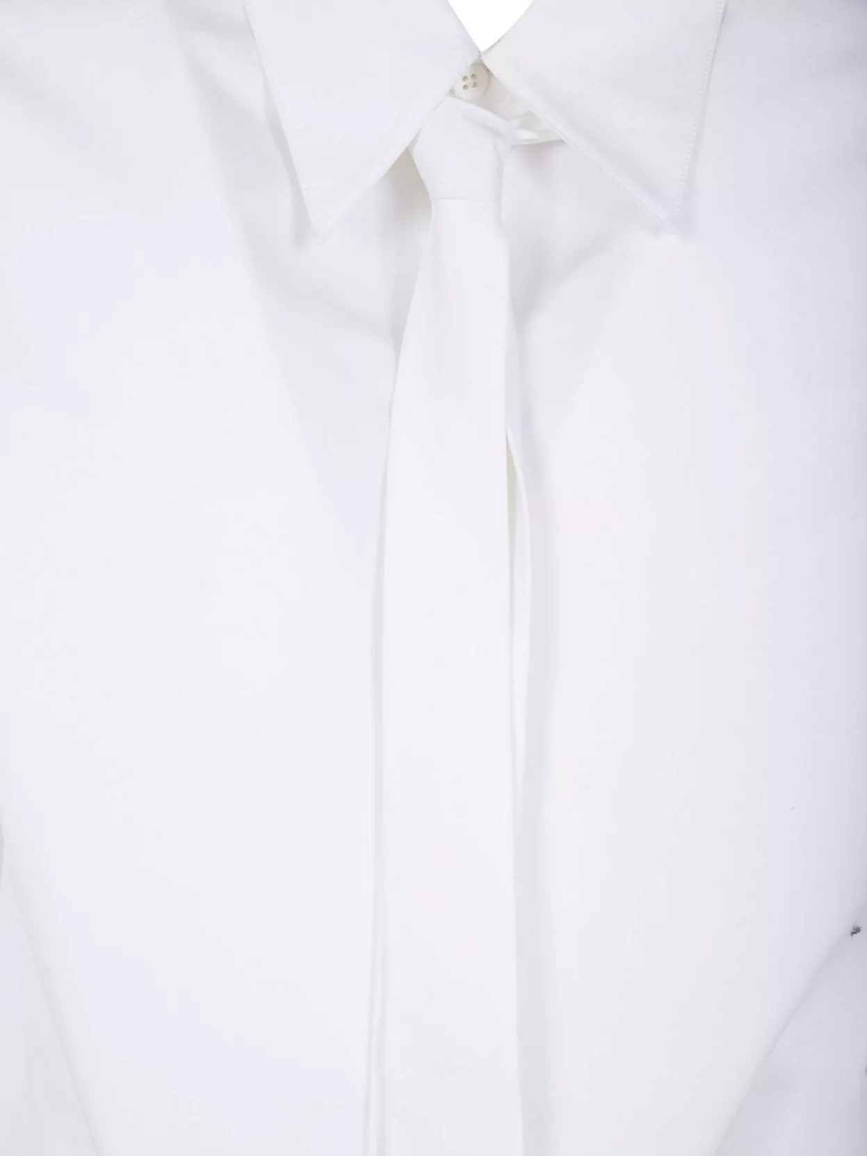 Jil Sander Tie Shirt With Button Cuffs And Pointed Collar
