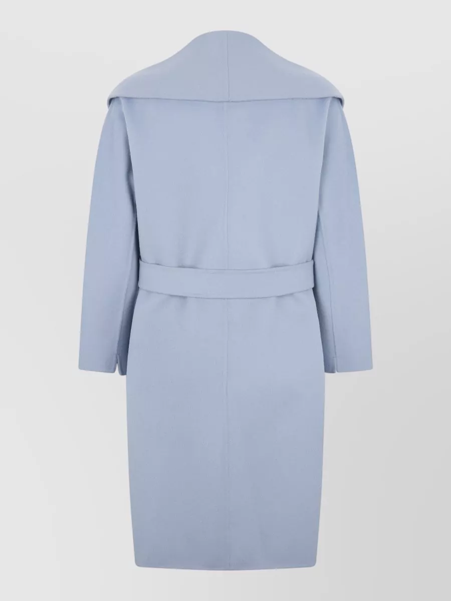 S Max Mara Virgin Wool Belted Single Breasted Coat