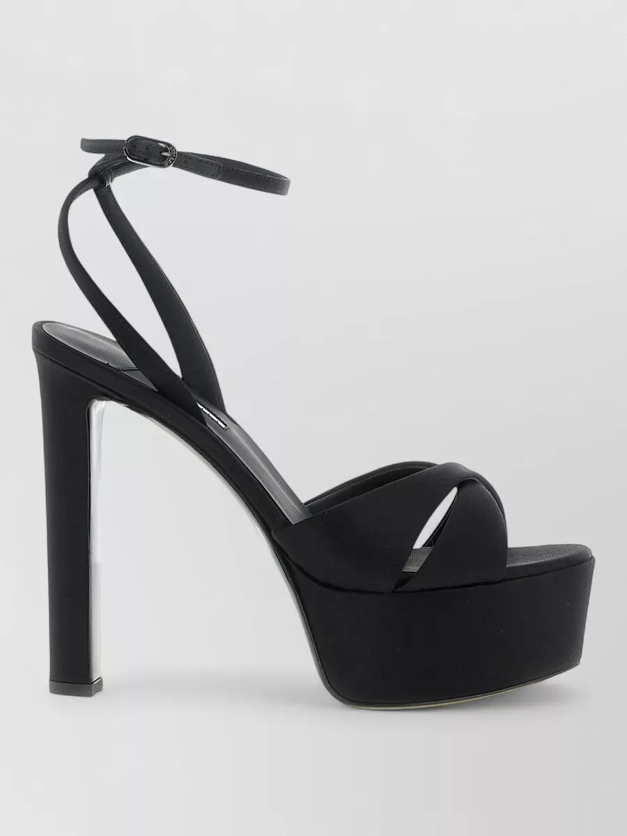 Le Silla silk satin platform sandals
