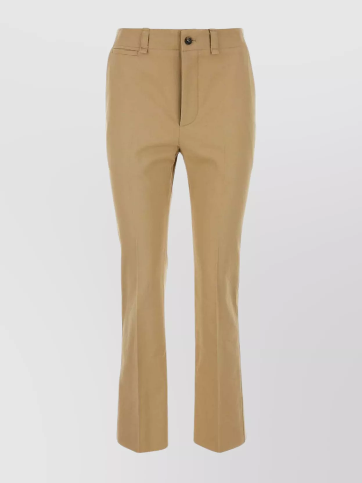 Shop Saint Laurent Cotton Trousers With Back Welt Pockets