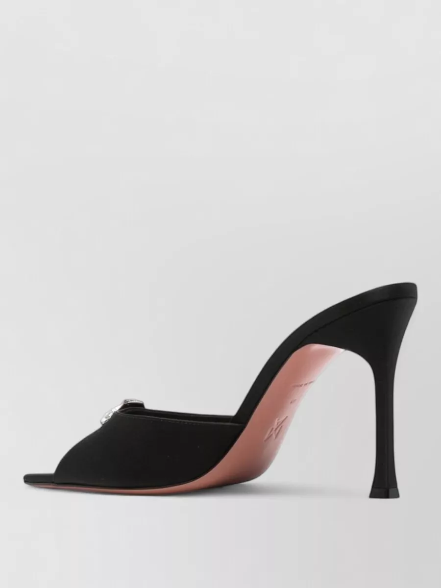 Amina Muaddi crystal-embellished leather mules