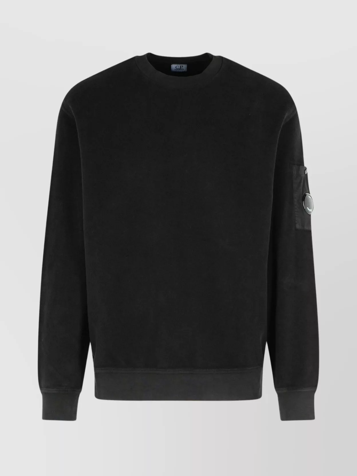 C.p. Company Pocket-patch Crew Neck Sweatshirt In Black
