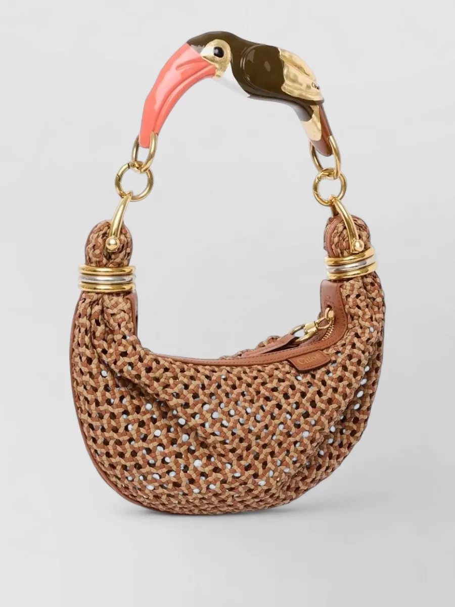 Chloé Bracelet Bag Raffia Shoulder Bag