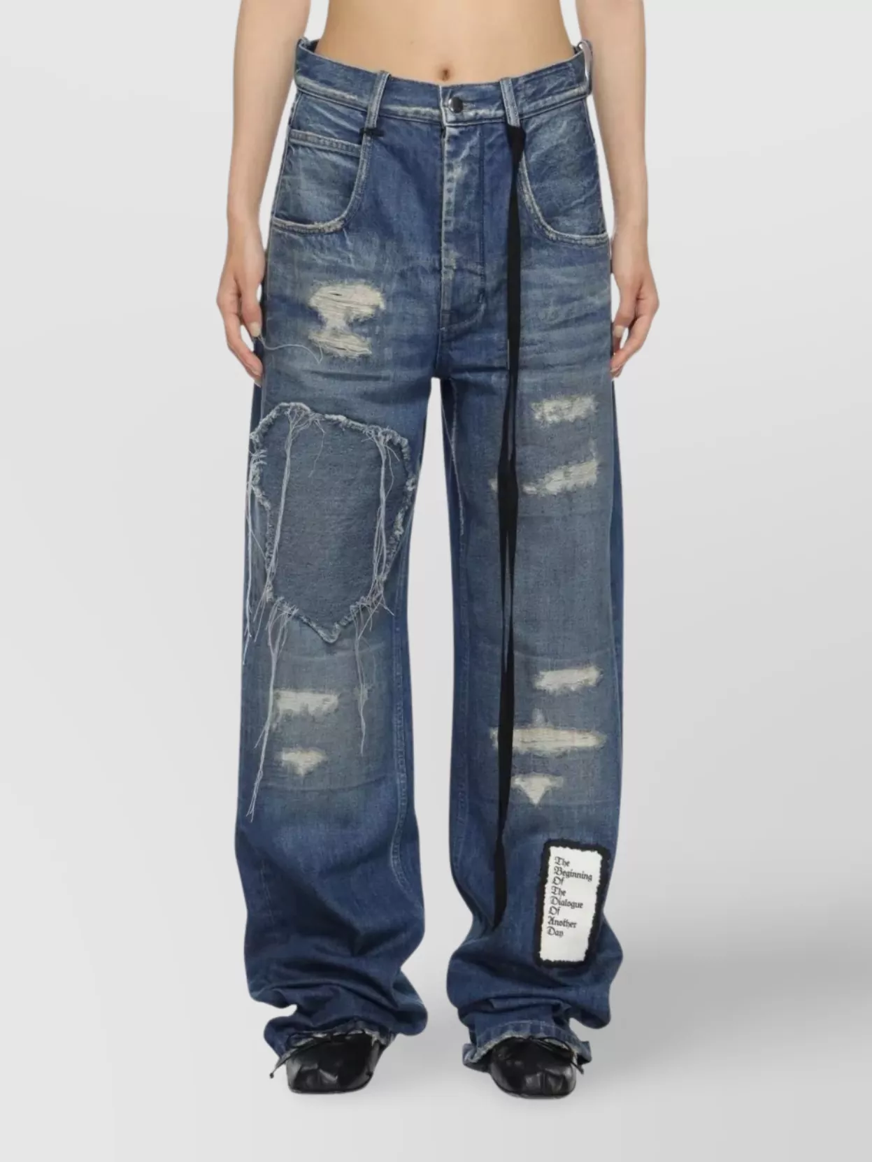 Ann Demeulemeester Claire 5-Pockets Distressed Trousers