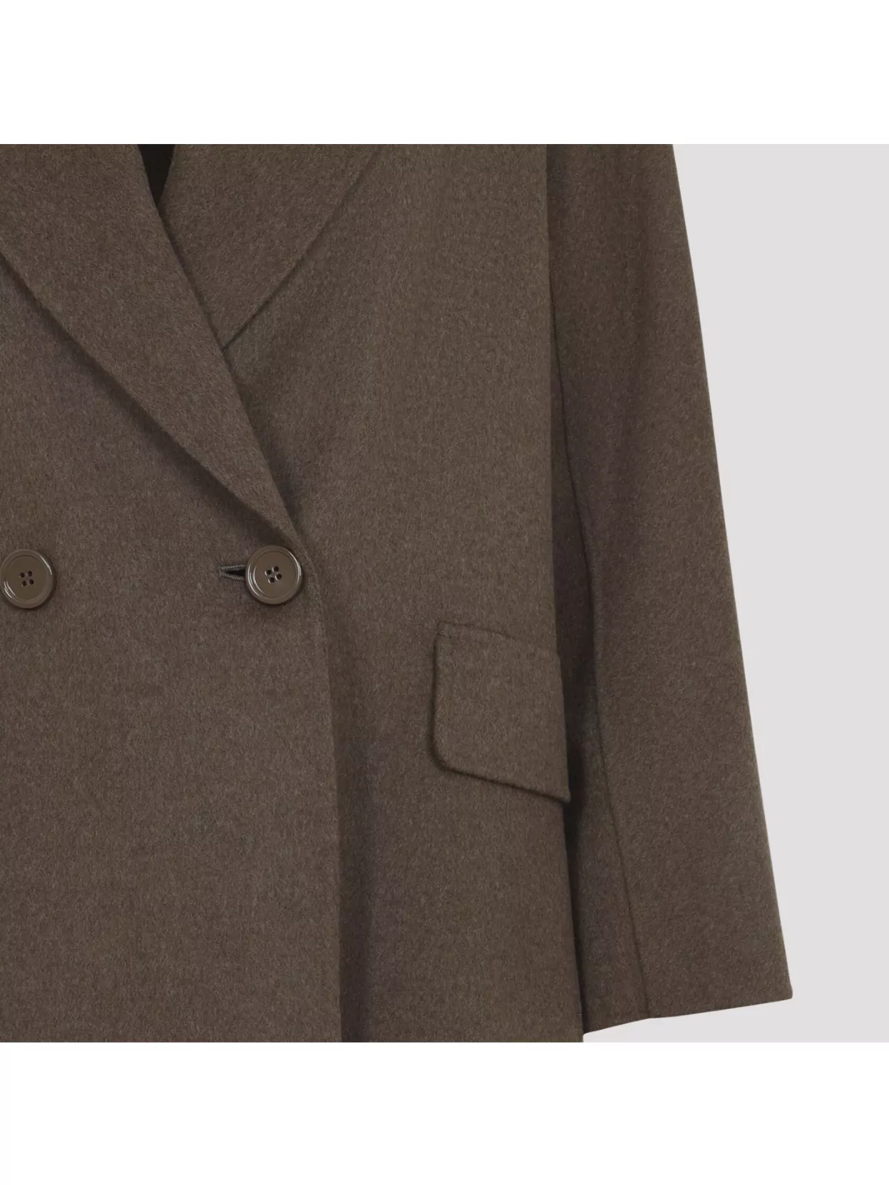 S Max Mara Long Double-Breasted Coat With Waist Belt Detail