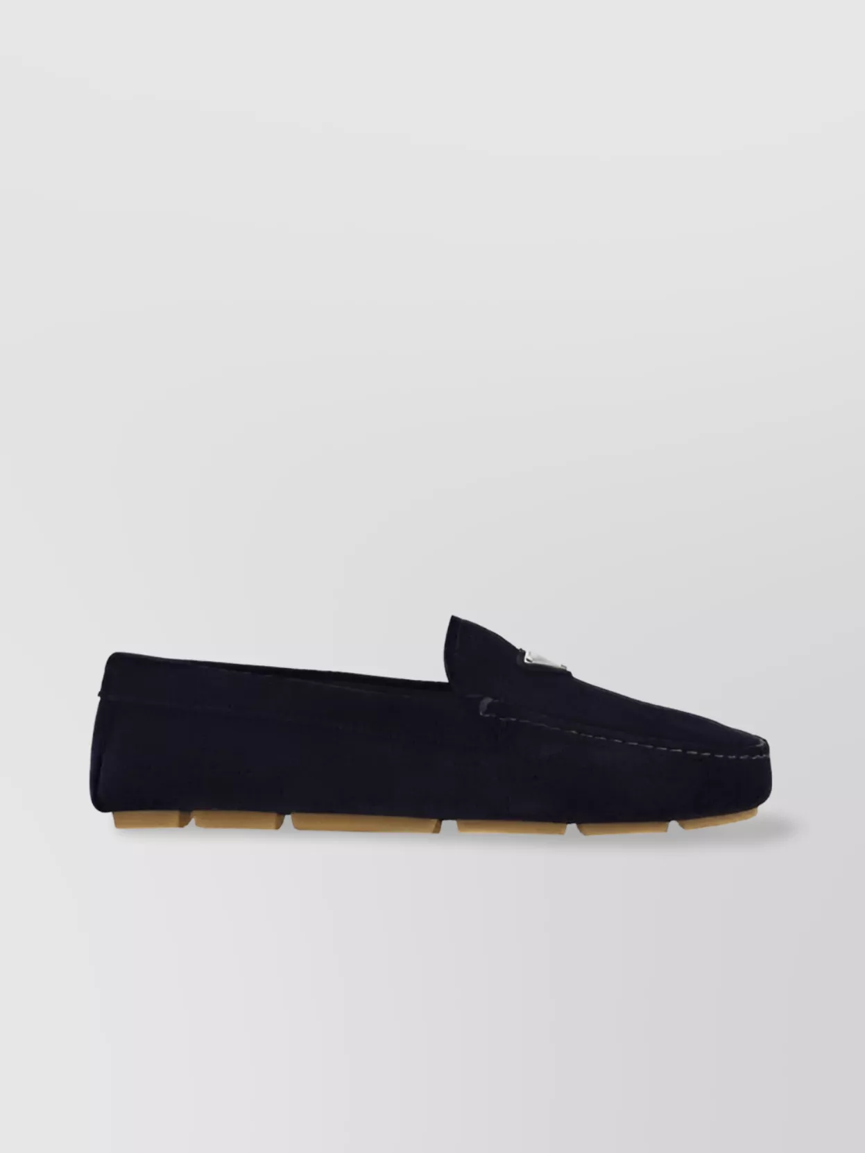 Shop Prada Loafers Calfskin Suede Design