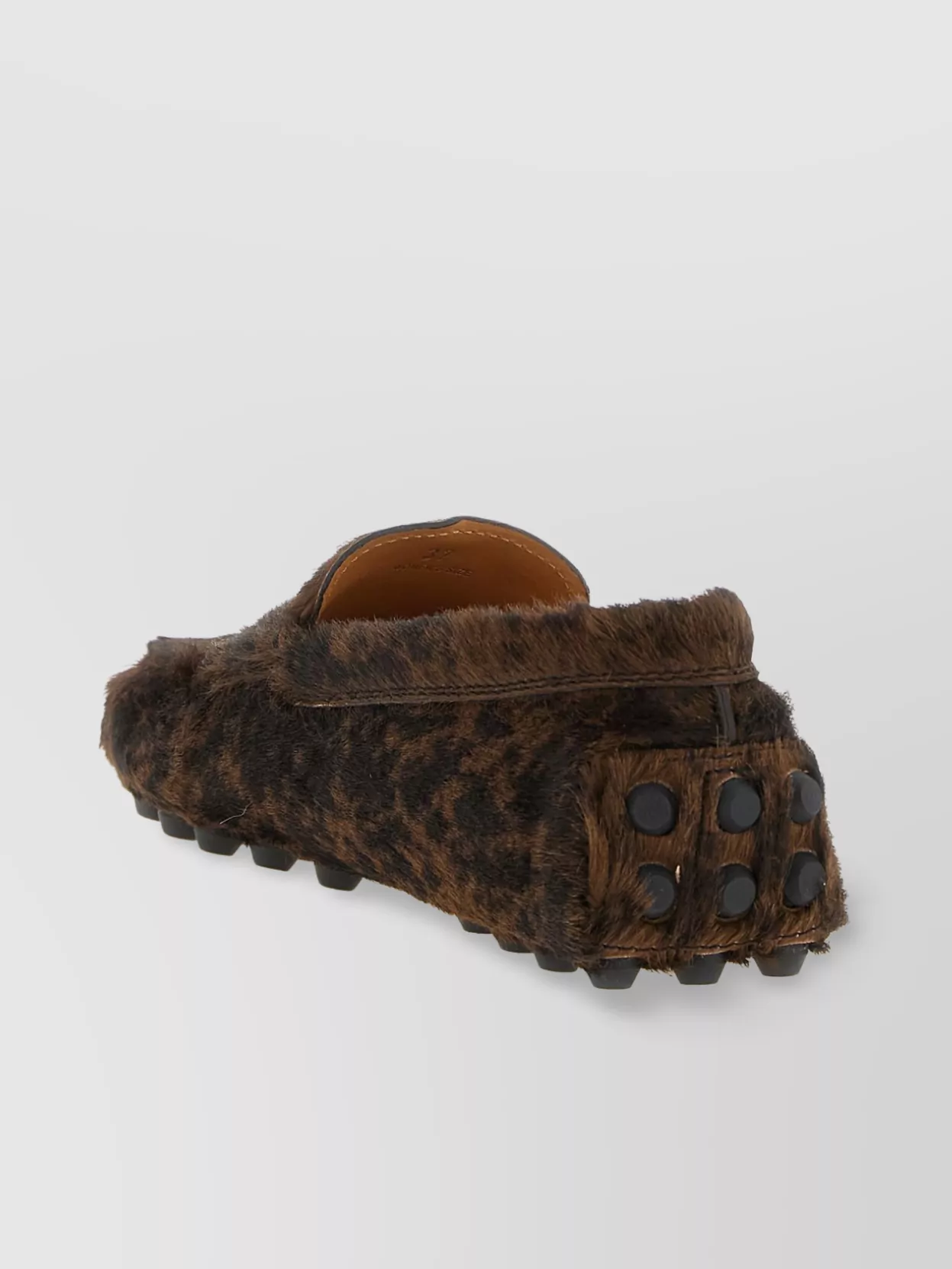 Tod's Macro Animal Print Fur Loafers