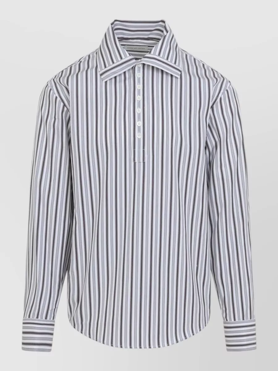 Dries Van Noten striped long-sleeve shirt