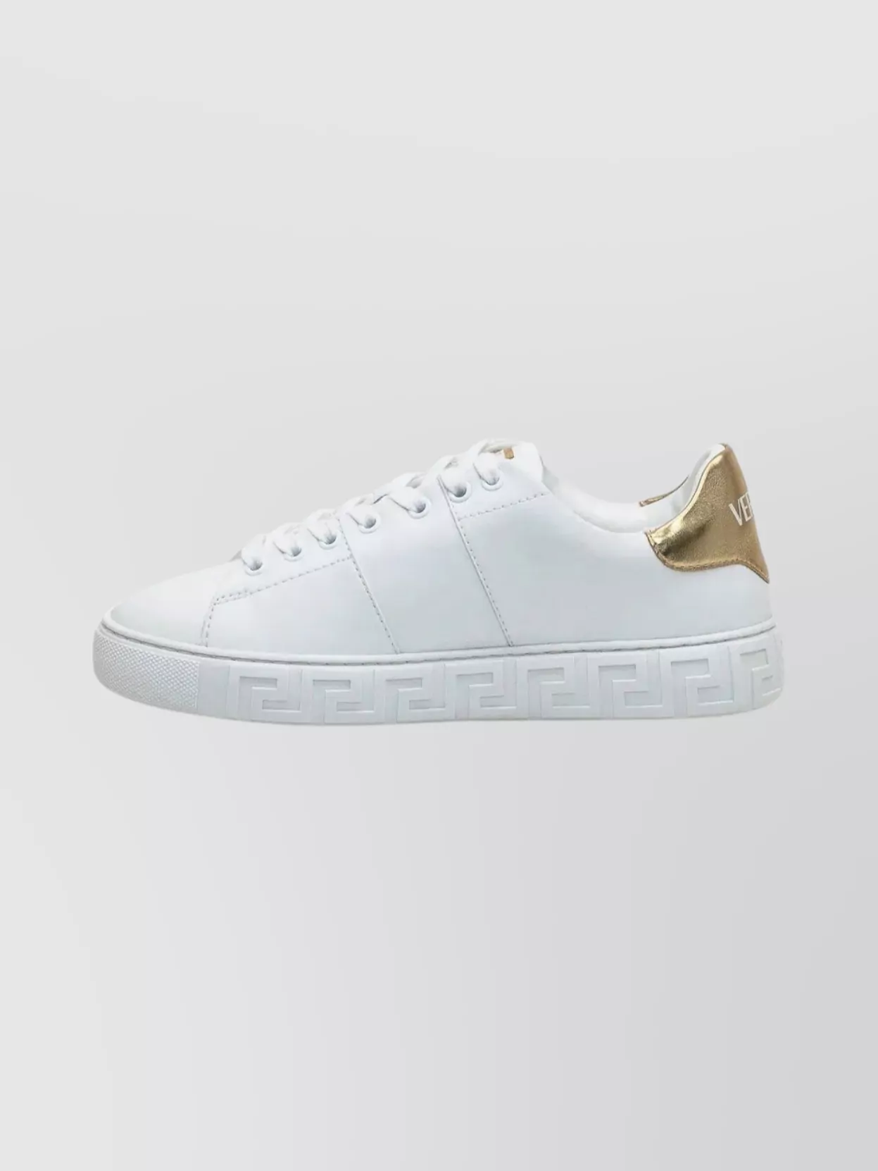 Versace Flat Sole Low-Top Sneakers With Greek Key