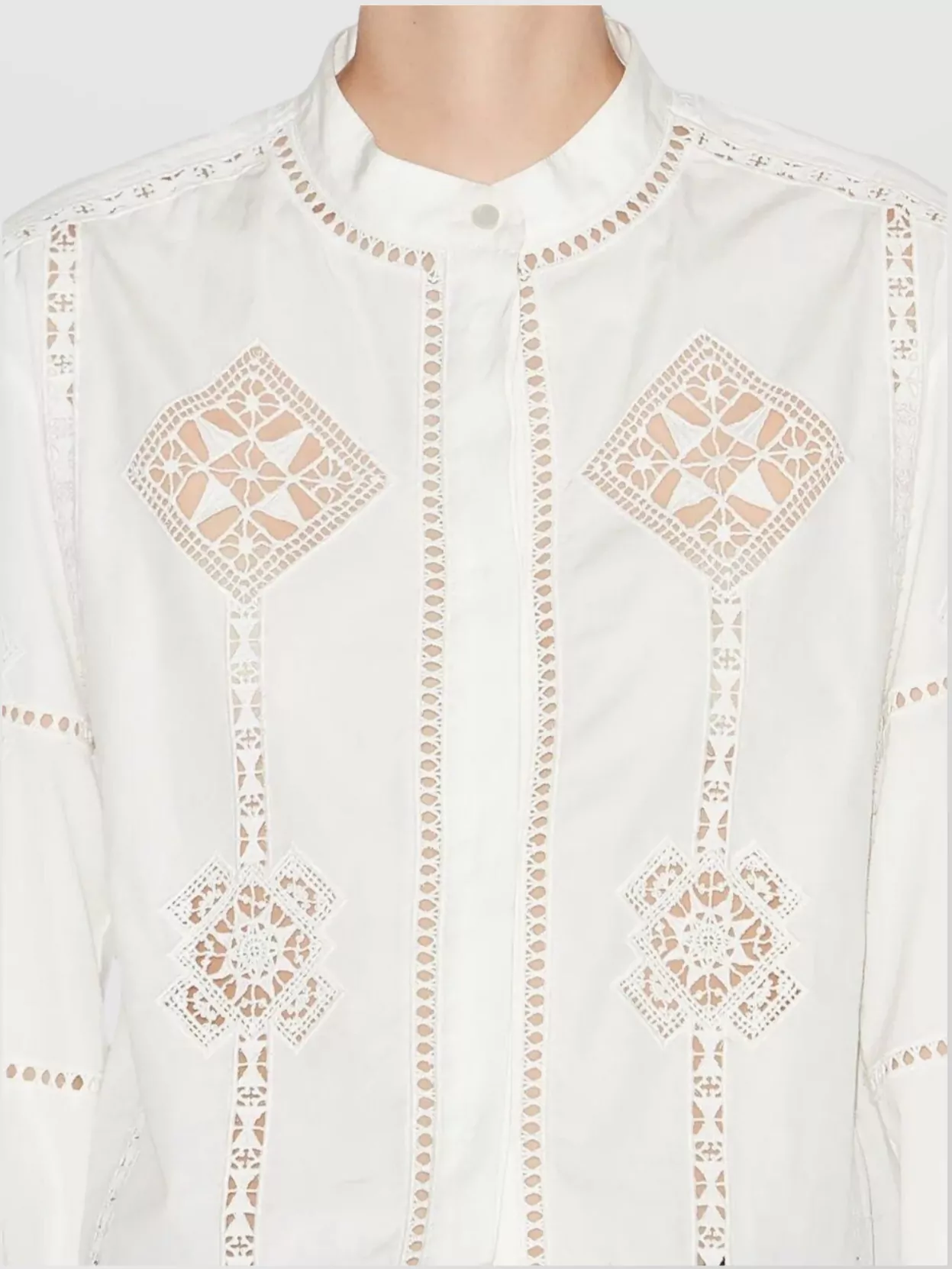 Isabel Marant Serena Shirt Fishnet Embroidery