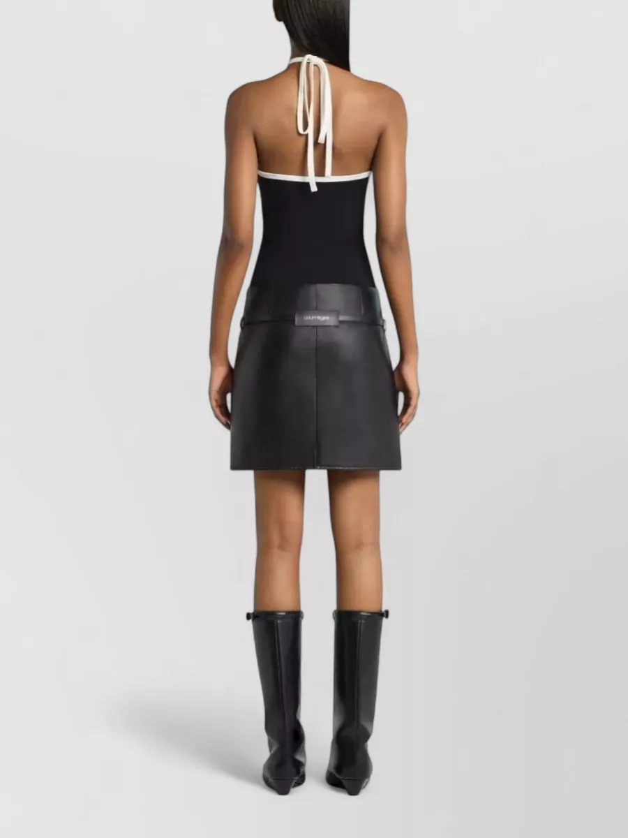 Courrèges Contrast Tie Back Tank Top