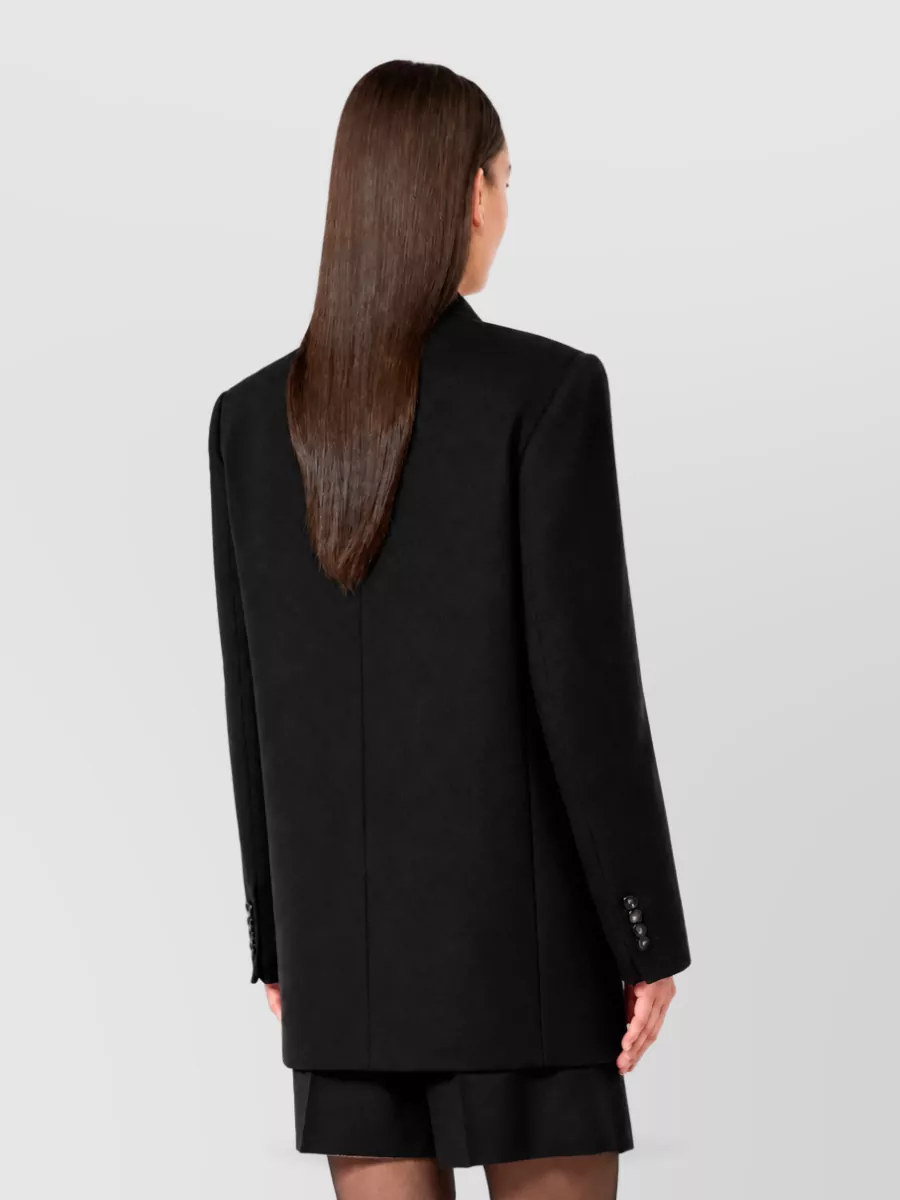 S Max Mara Virgin Wool Double Breasted Coat