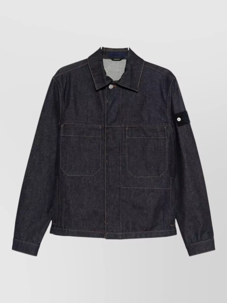 Stone Island cotton shirt jacket