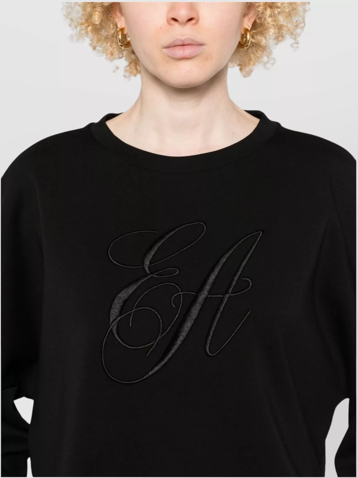Emporio Armani Logo Crew Neck Drop Shoulder Sweatshirt