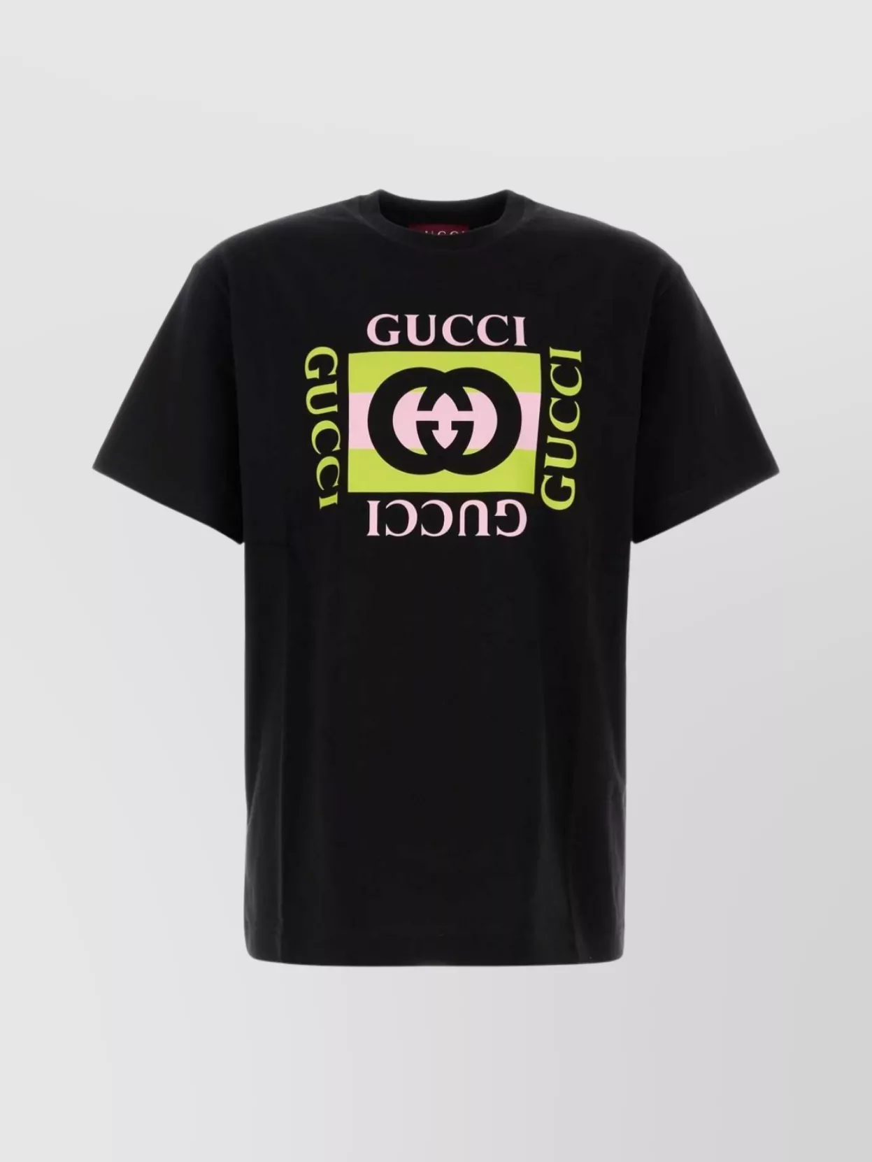 Gucci Men Short Sleeve Cotton Jersey T-shirt In Black