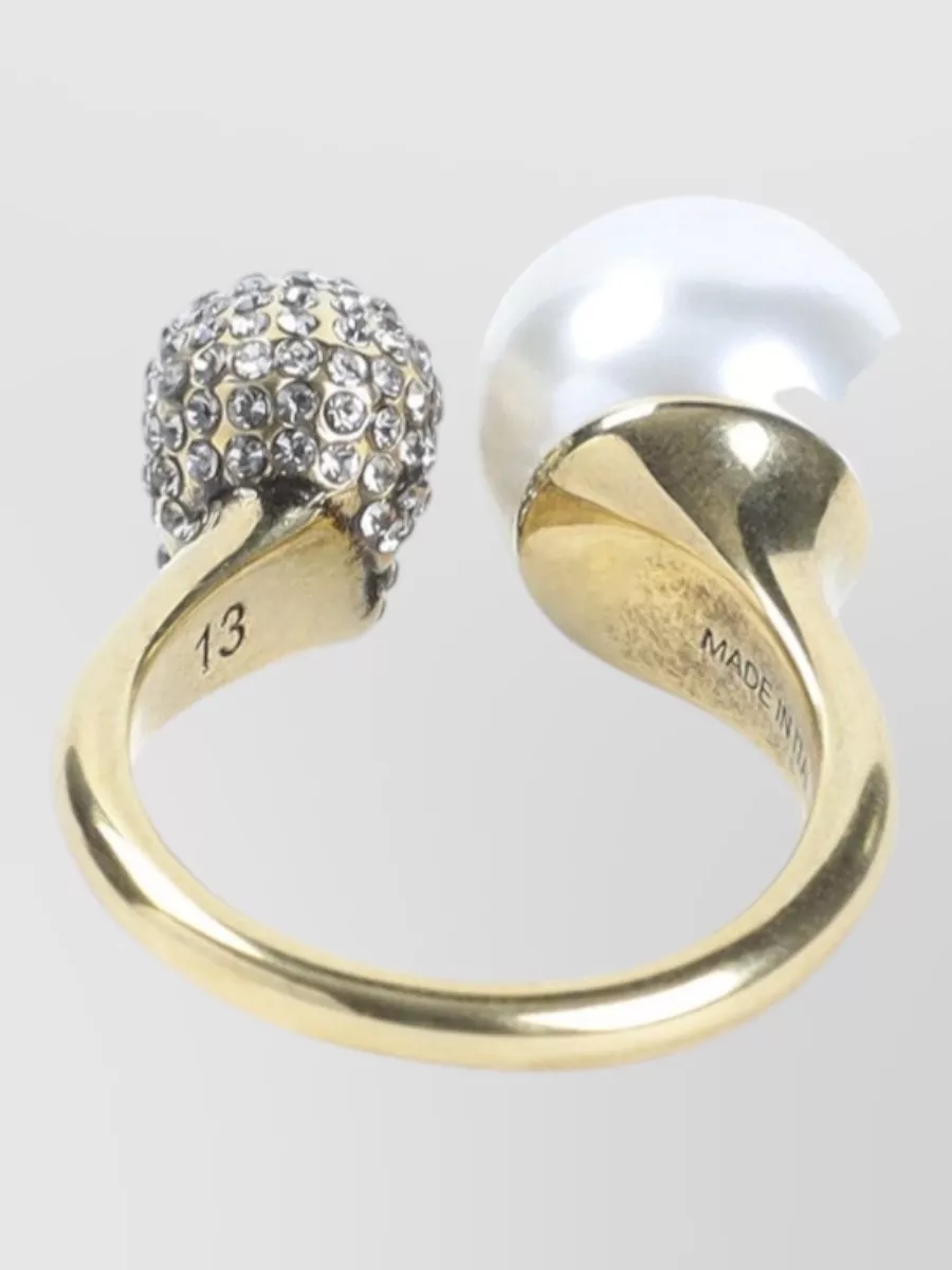 Alexander Mcqueen Brass Skull Ring