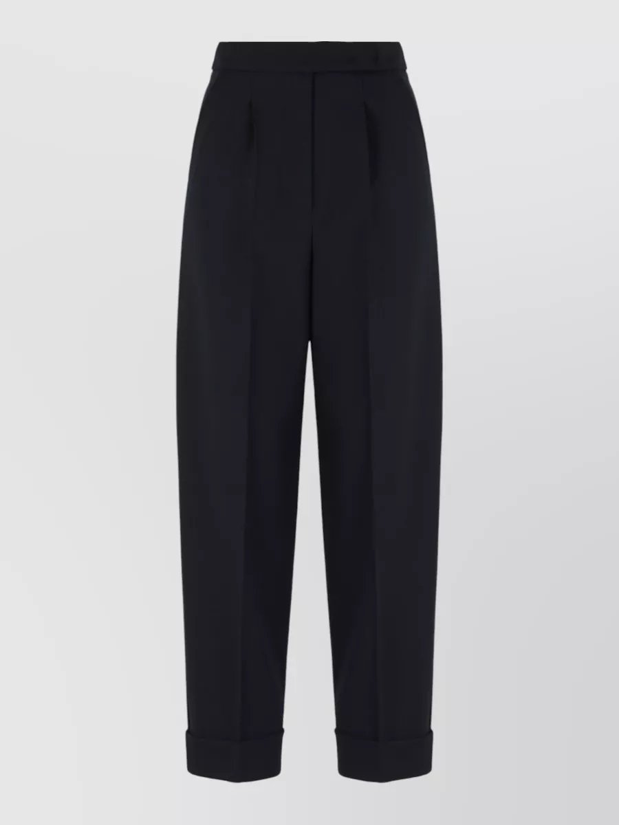 Max Mara Virgin wool high-rise cropped tailored trousers