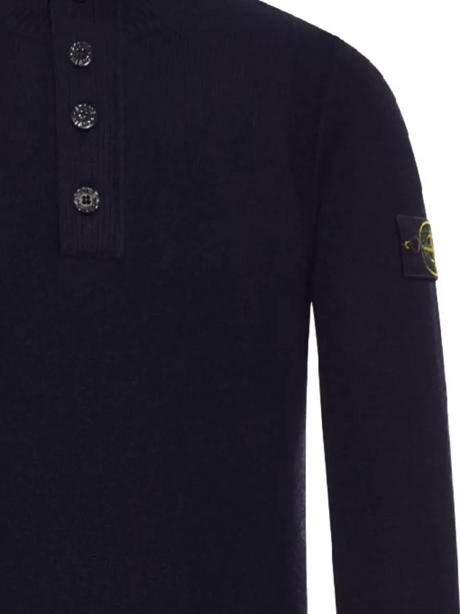 Stone Island Wool Ribbed Turtleneck Sweater