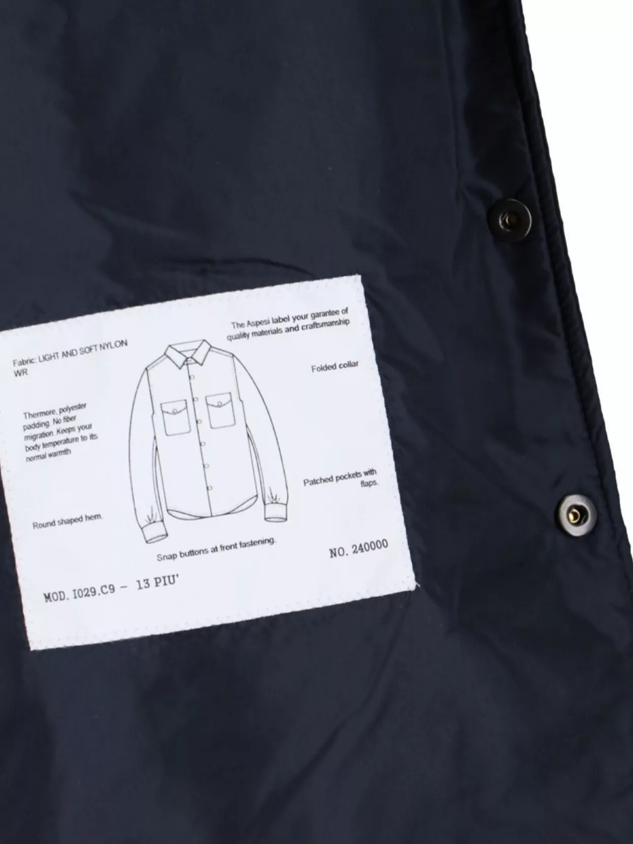 Aspesi Collared Neck Flap Pockets Long Sleeves Jacket