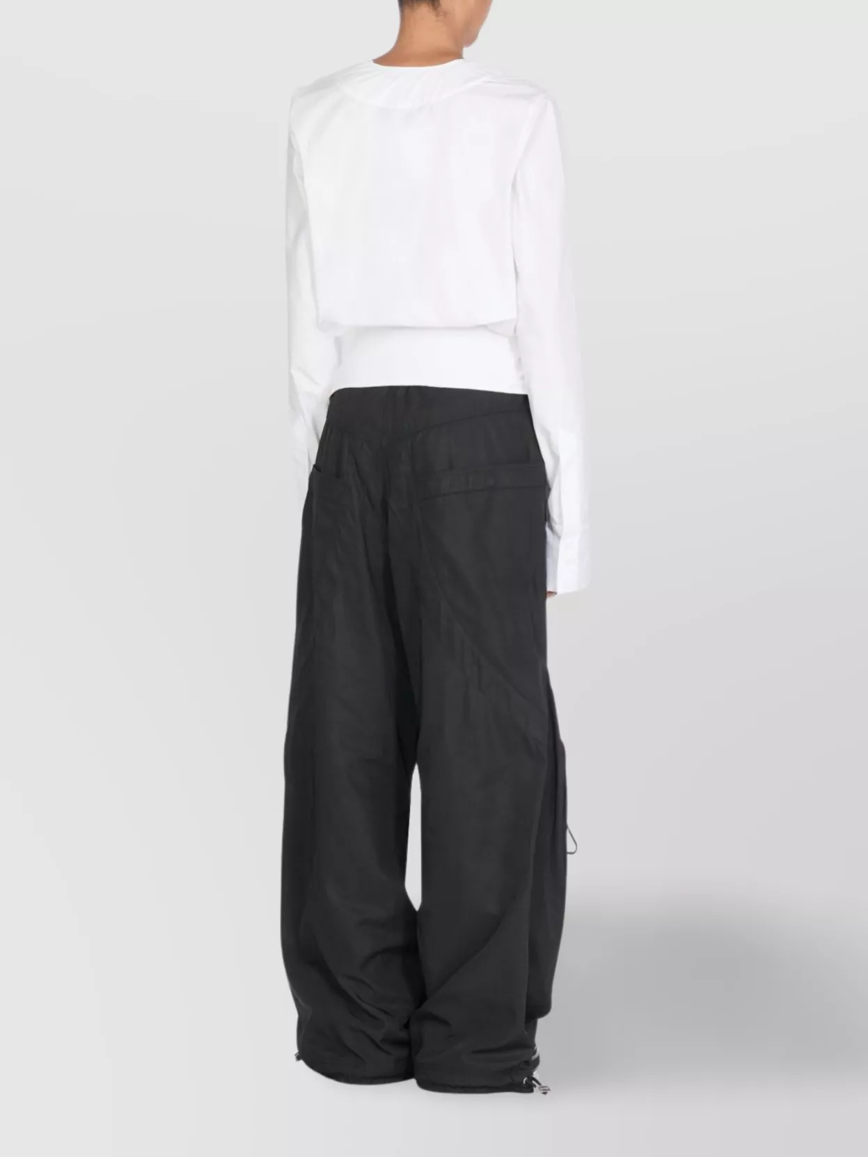 The Attico Wrap V-Neck Knitwear With Metal Buckle Detail