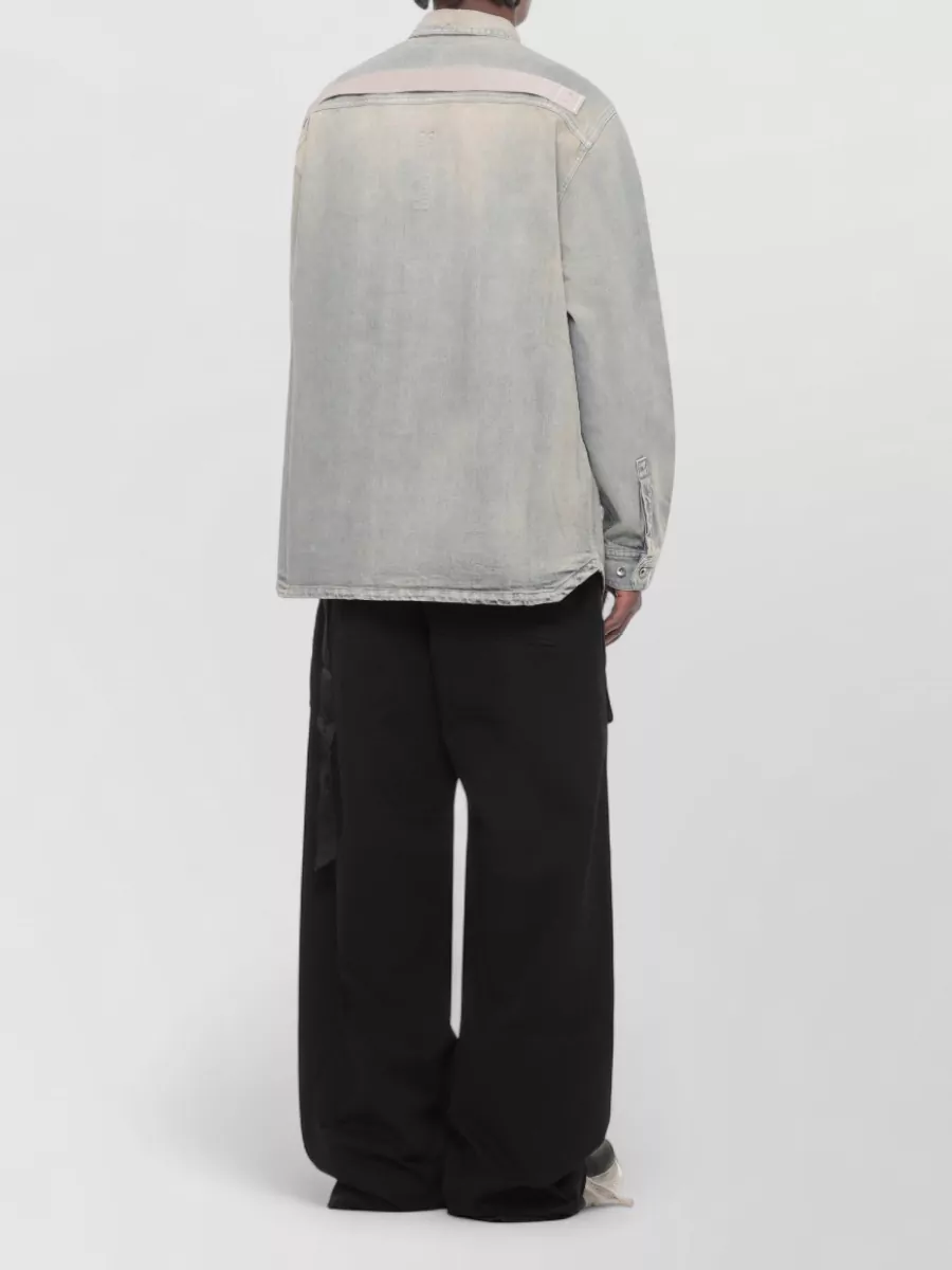 Rick Owens Drkshdw Cotton Jacket Point Collar Chest Pockets