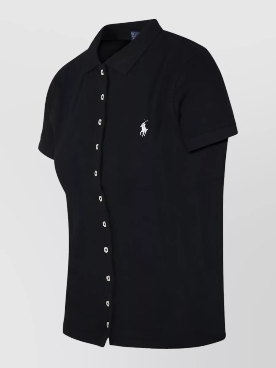 Ralph Lauren Short Sleeve Polo Shirt Straight Fit Collar