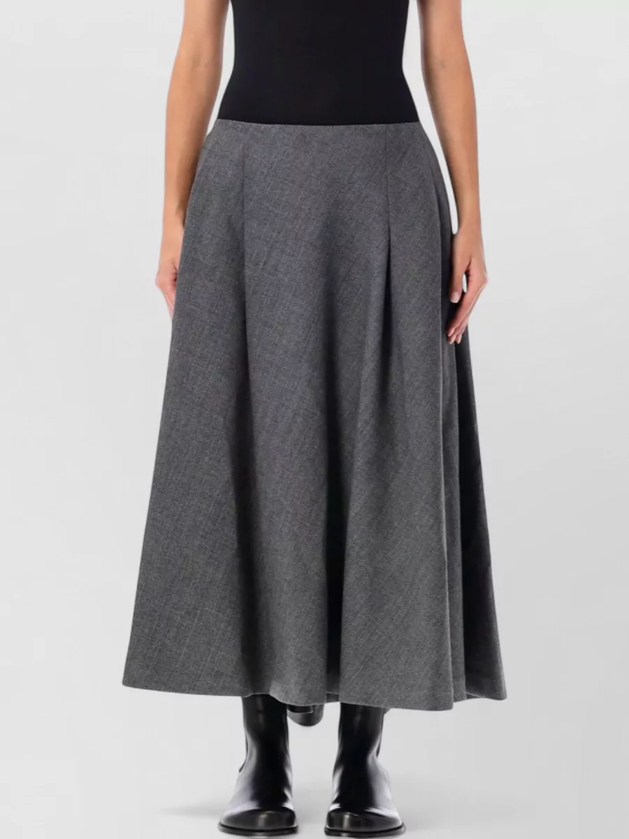 Ami Alexandre Mattiussi Virgin Wool Maxi Skirt