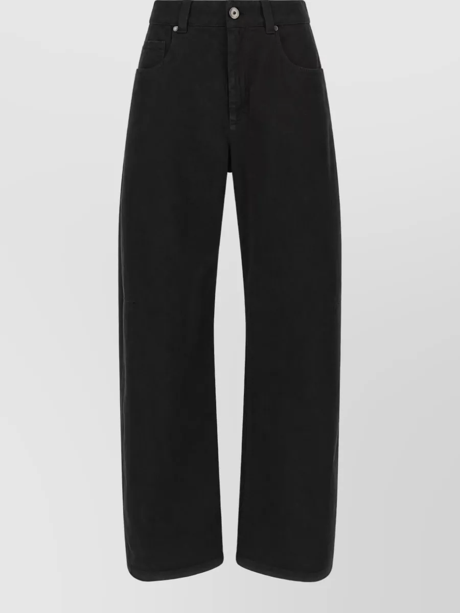 Brunello Cucinelli Denim high-rise wide-leg jeans