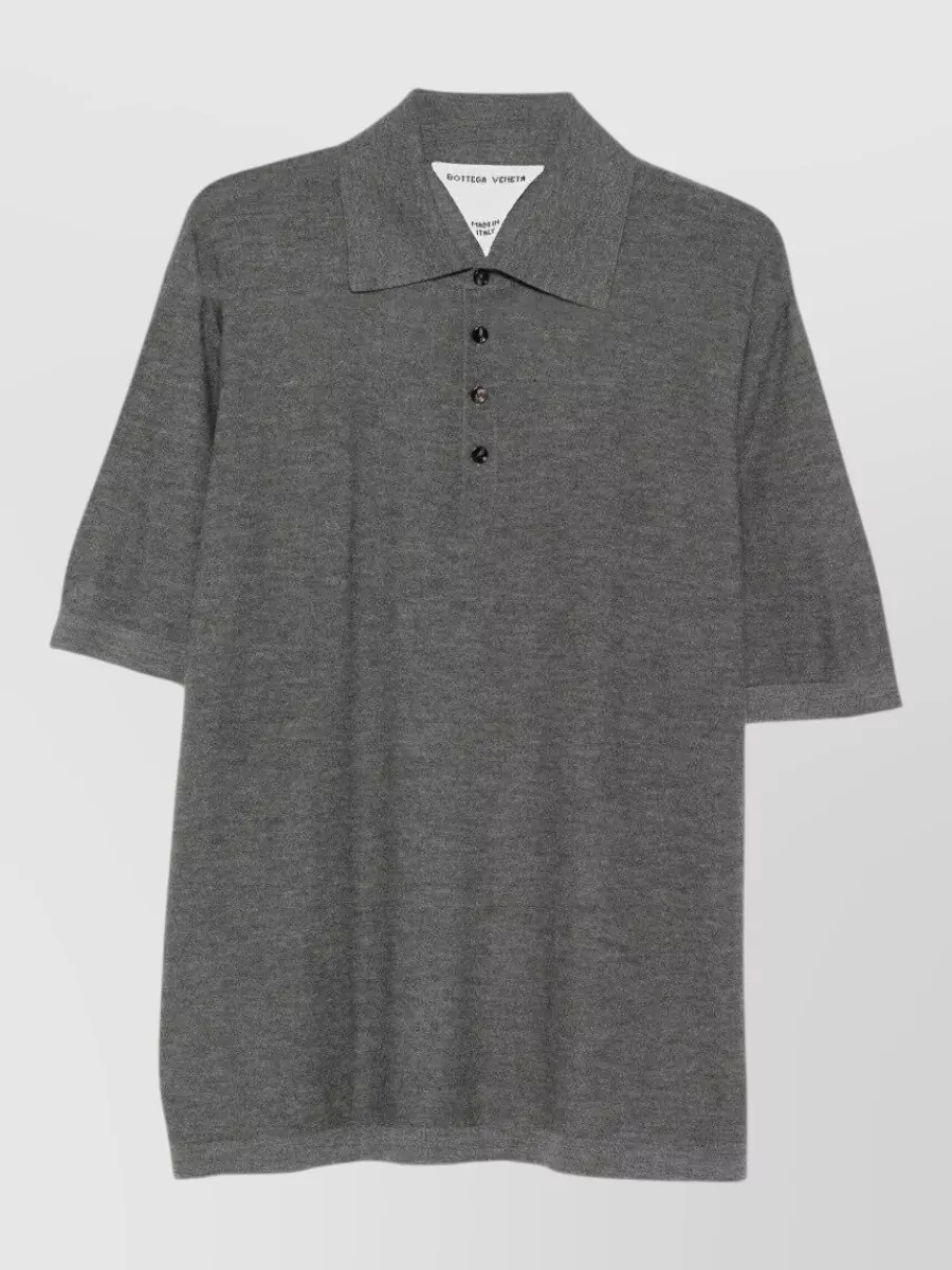 Bottega Veneta cashmere short-sleeve polo shirt