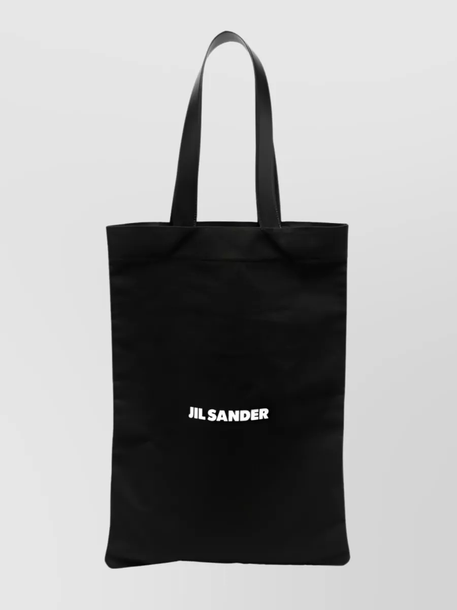 Shop Jil Sander Versatile Logo-print Tote Bag In Black
