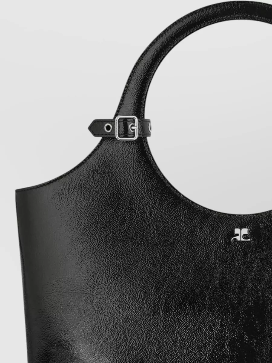 Courrèges Medium Leather Tote Bag