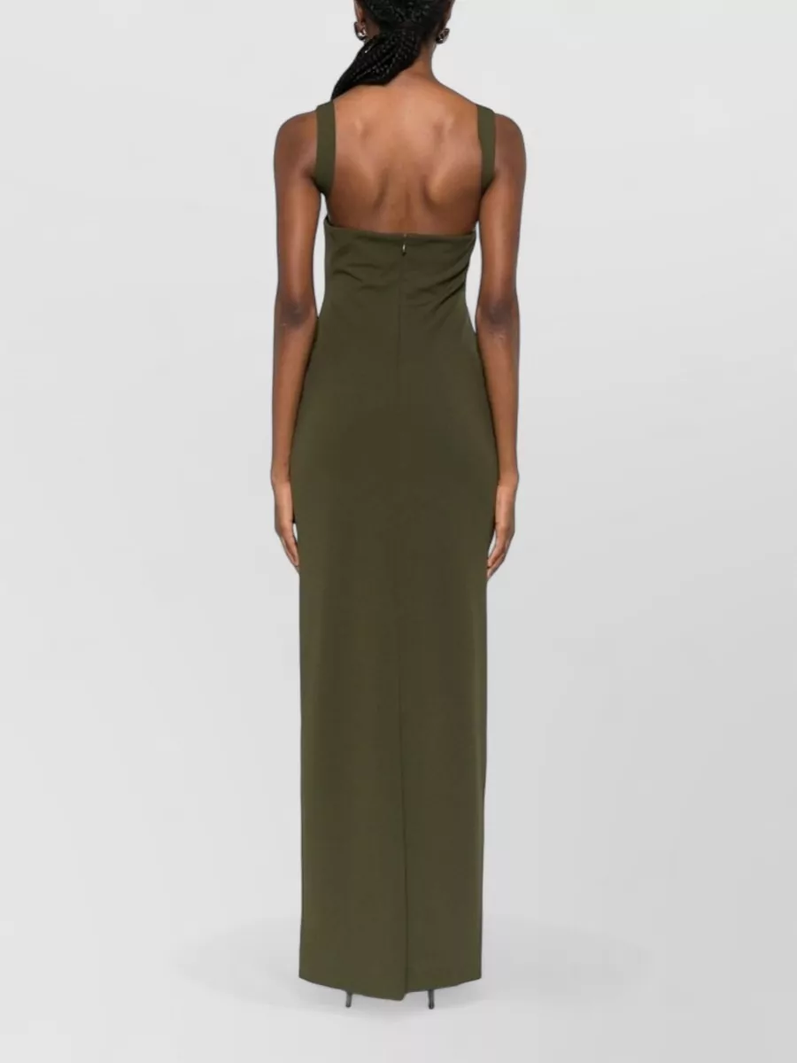 Solace London Square Neck Sleeveless Midi Dress
