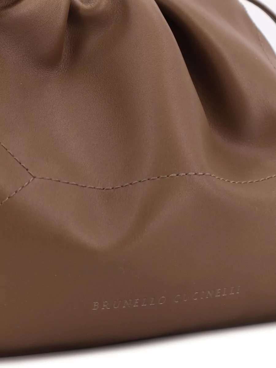 Brunello Cucinelli Monili Leather Shoulder Bag