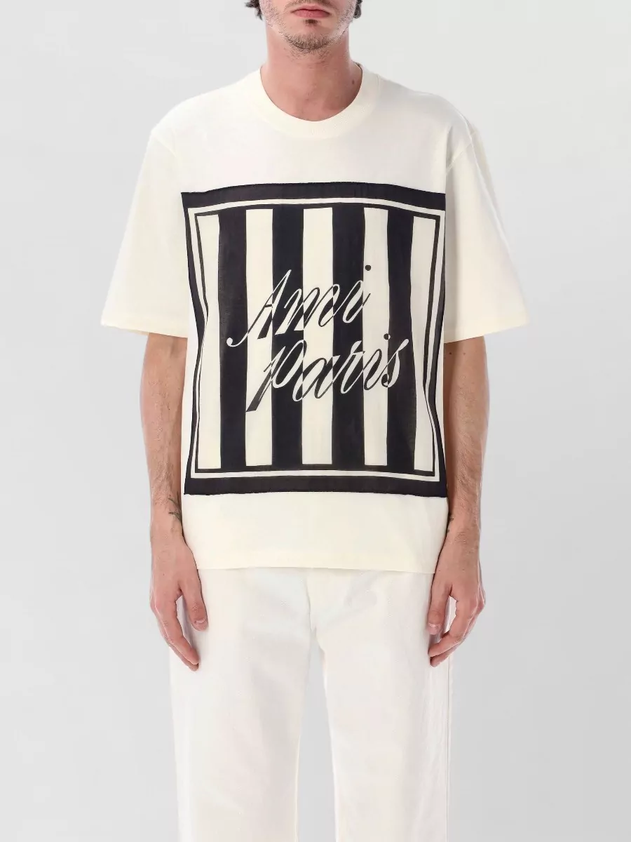 Ami Paris cotton regular-fit printed t-shirt