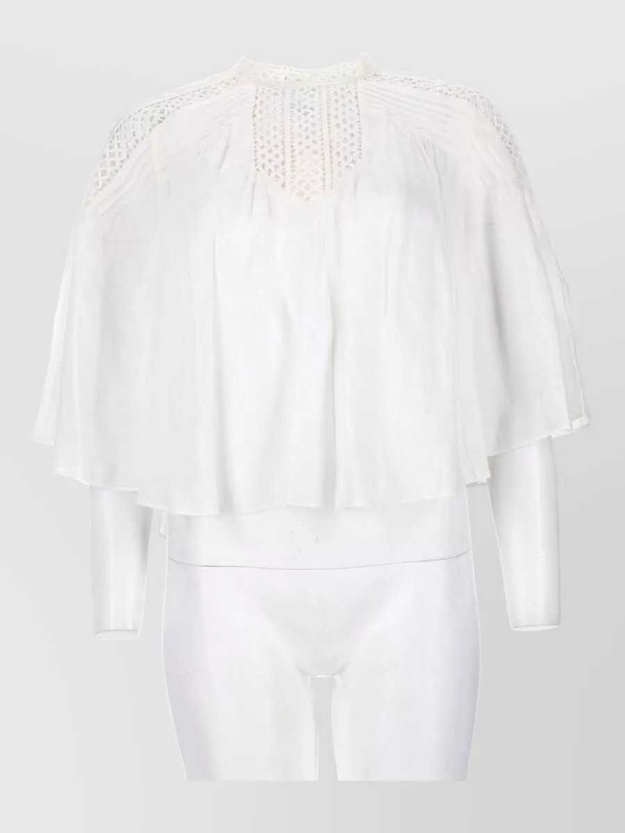 Isabel Marant Etoile pleated embroidered blouse