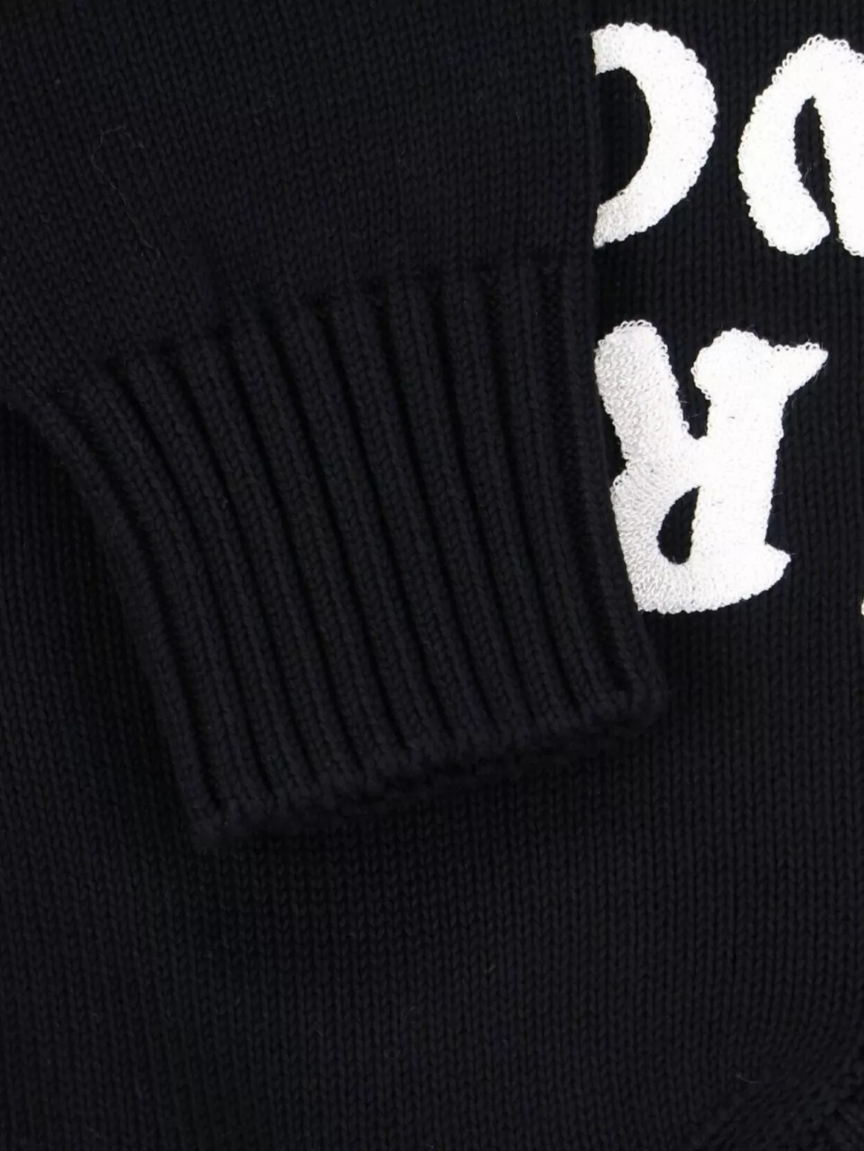Amiri Black Sweater With Maxi Logo Lettering On The Front In Black