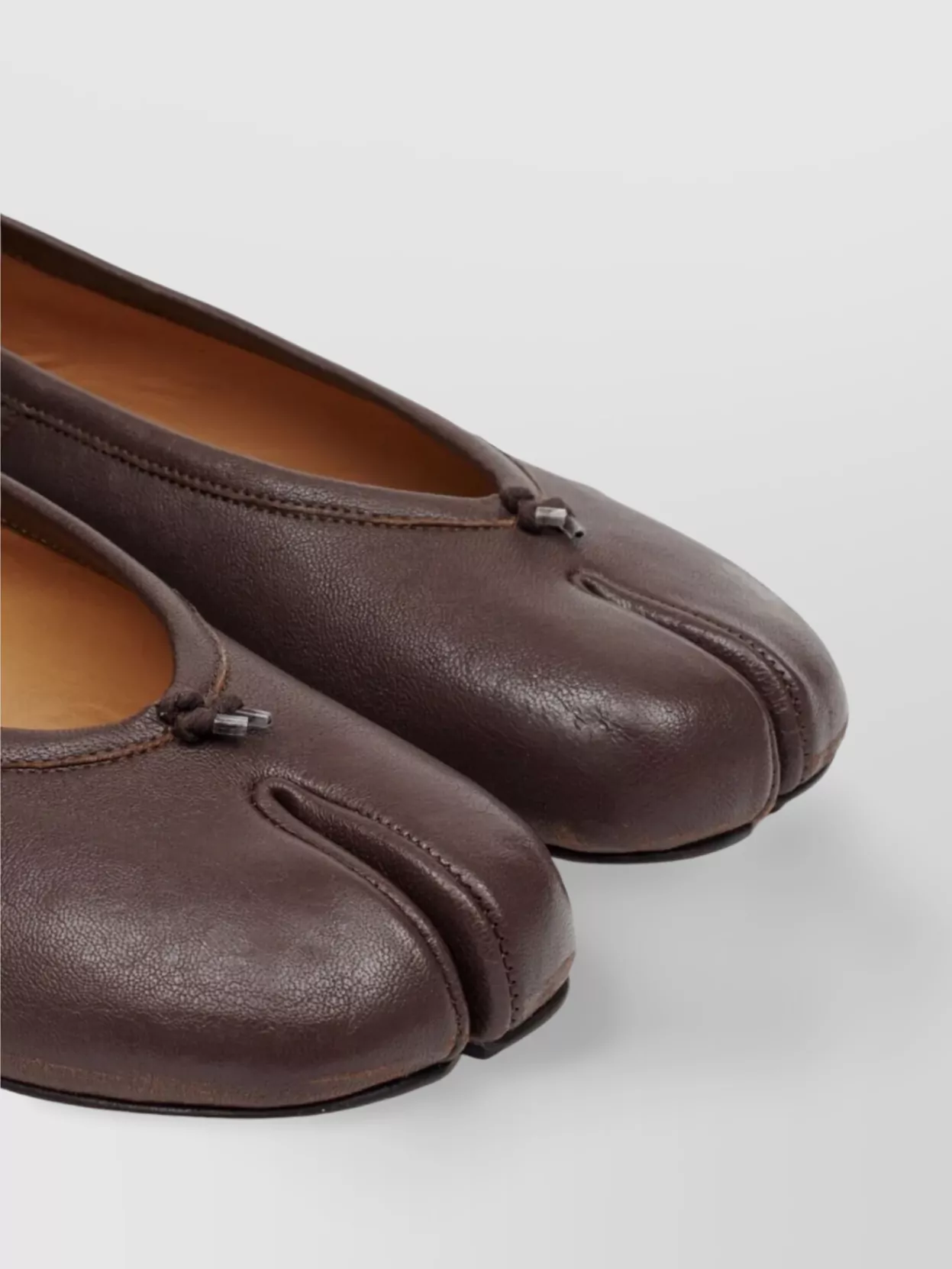 Maison Margiela New Round Toe Ballerina With Stitch Detailing
