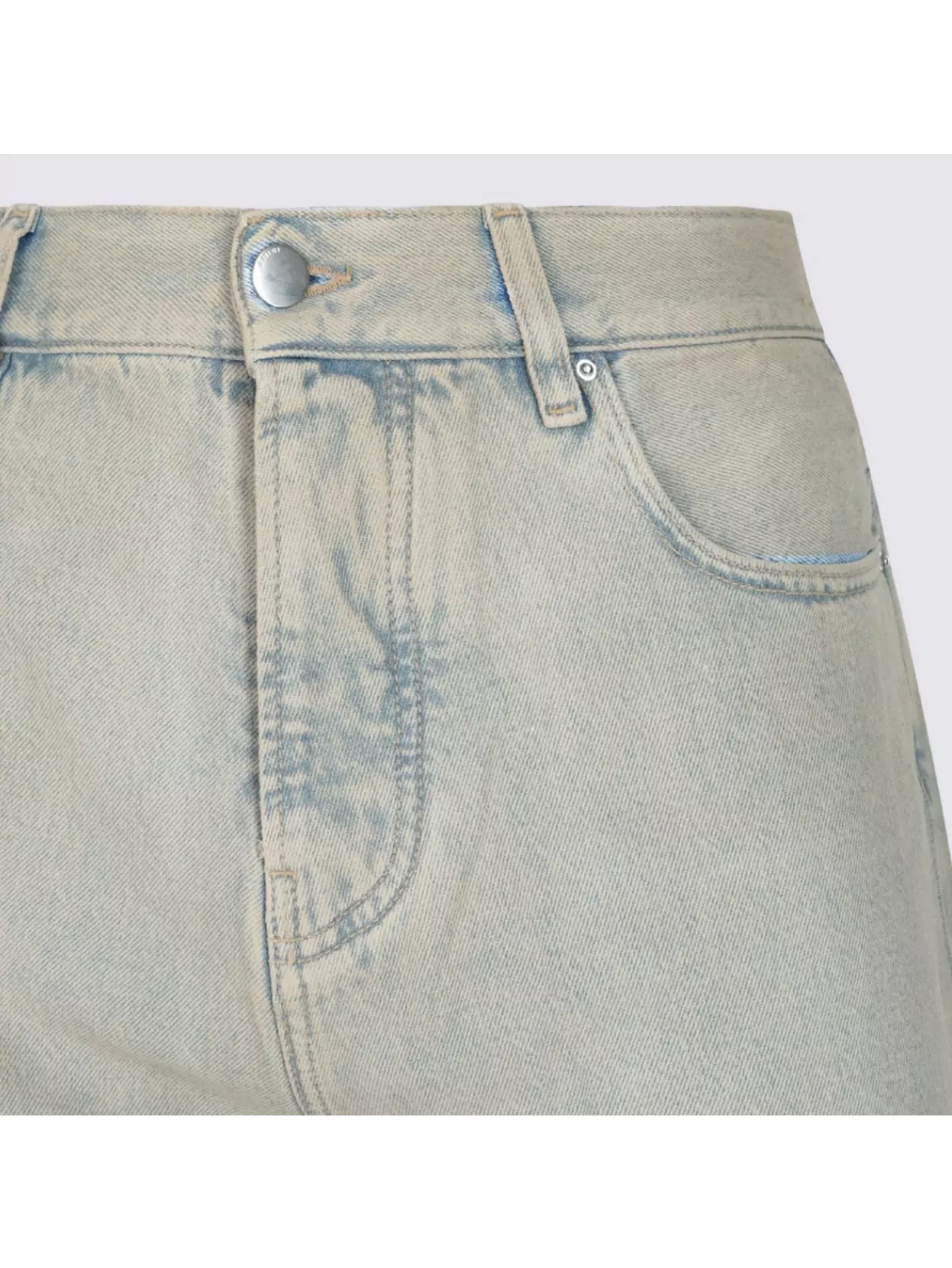 Amiri Straight Trousers With Pockets And Belt Loops In Gray