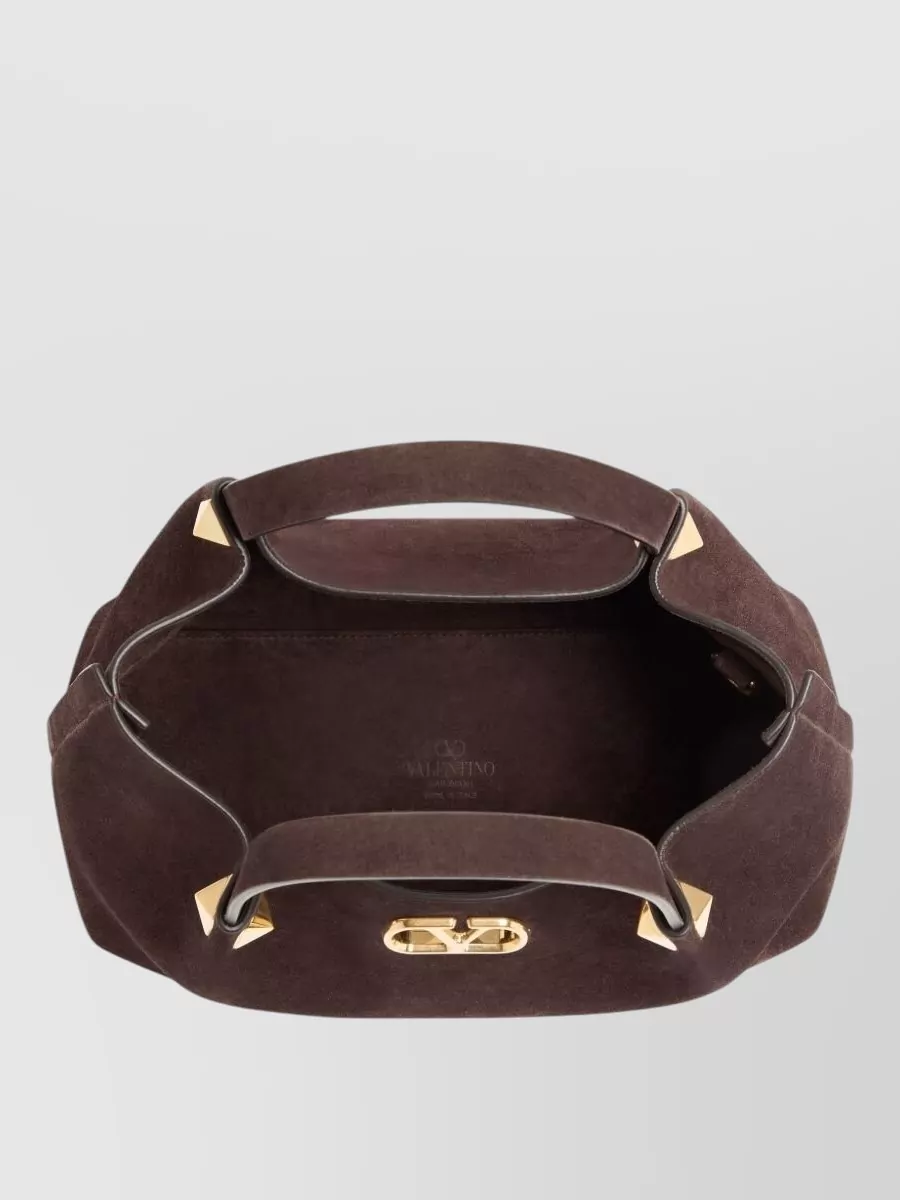 Valentino Garavani Vlogo Signature Small Suede Shoulder Bag