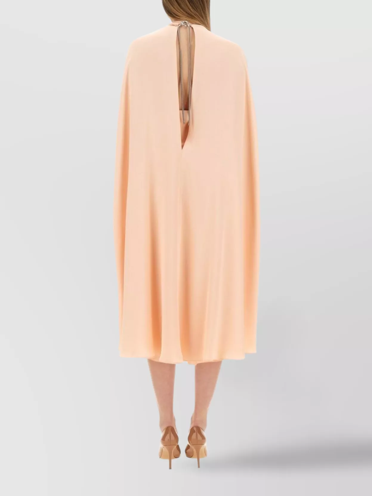 Max Mara Cape Midi Dress Round Neckline