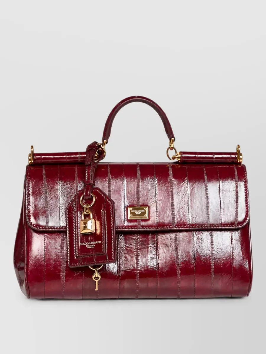 Dolce&Gabbana sicily hagfish leather shoulder bag