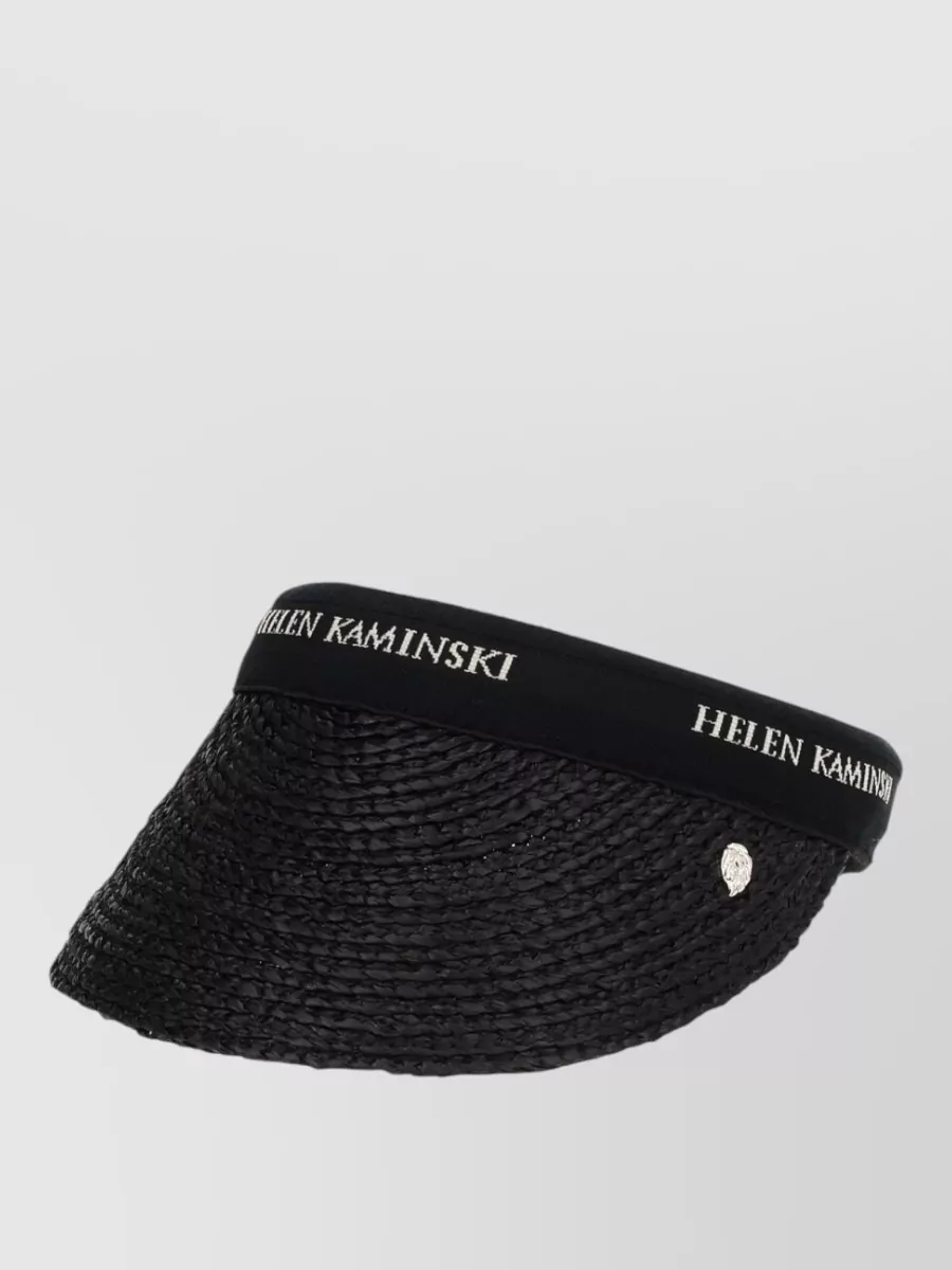 Helen Kaminski Wide Brim Visor Hat Woven Texture