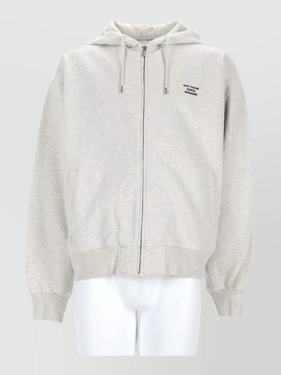 Drôle De Monsieur cotton hooded zip jacket