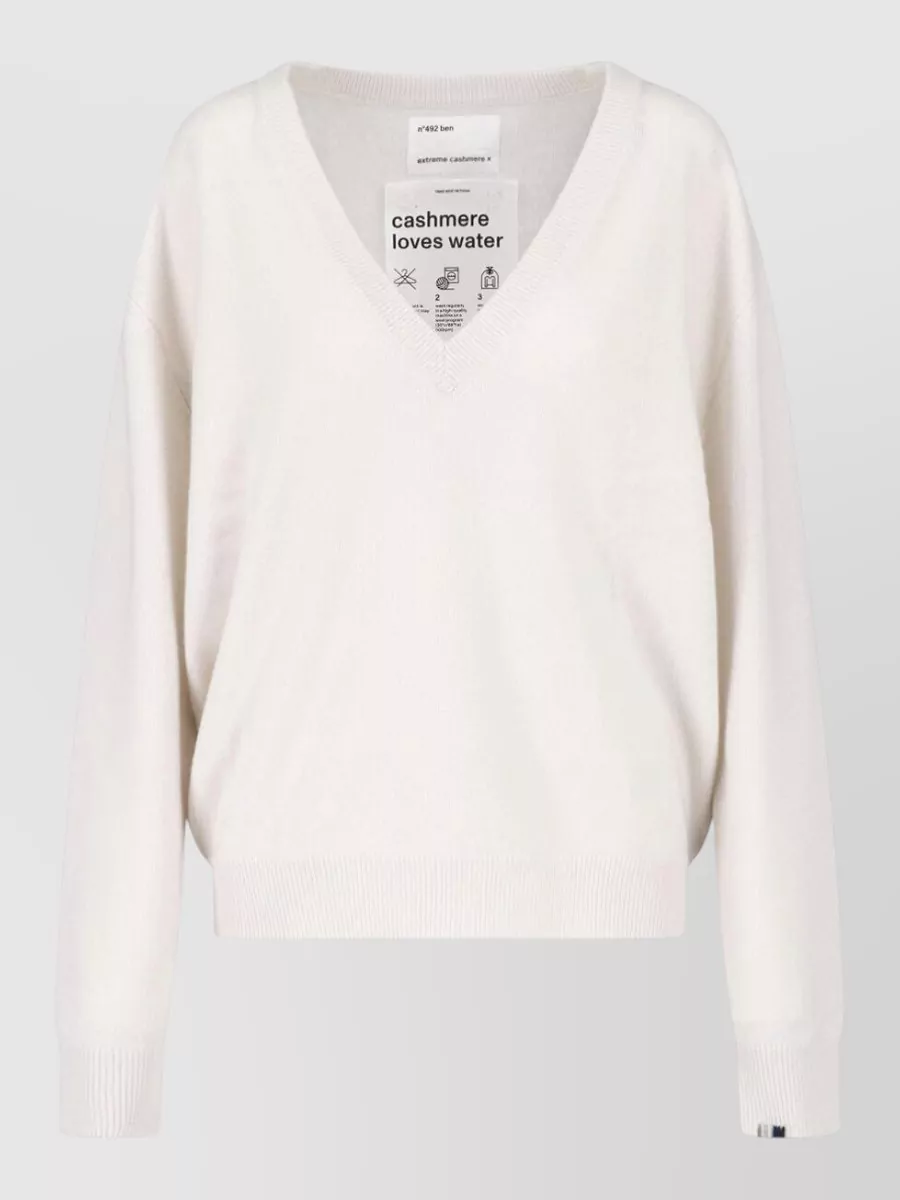 Extreme Cashmere cashmere v-neck ribbed jumper